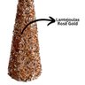 Árvore Cone Cotton Decorativa Lantejoulas Rosê Gold Natal 40cm - Magizi - 3