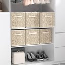 Ver imagem 2 de Kit 6 Caixas Organizadoras de Tecido para Nicho 33x33x33cm Bege