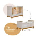 Ver imagem 4 de Berço Minicama Infantil Americano Grade Fixa Regulagem de Altura Mdf Biscoito Permobili Off White/