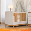 Ver mais imagens de Berço Minicama Infantil Americano Grade Fixa Regulagem de Altura Mdf Biscoito Permobili Off White/