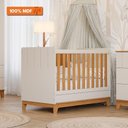 Ver imagem 2 de Berço Minicama Infantil Americano Grade Fixa Regulagem de Altura Mdf Biscoito Permobili Off White/
