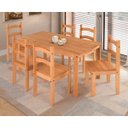 Ver imagem 2 de Conjunto Sala de Jantar Mesa 140x74cm com 6 Cadeiras Madeira Amêndoa Marin