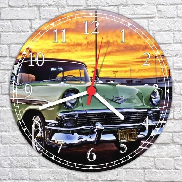 Relógio De Parede Carro Vintage Retrô Gg 50 Cm 02 - 4
