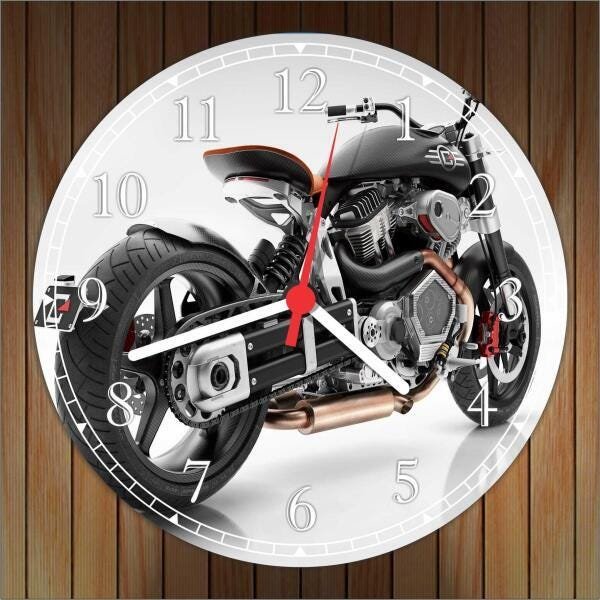 Relógio Parede Moto Vintage Retrô Decoração Quartz - 4