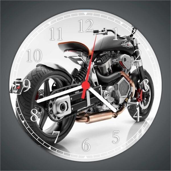 Relógio Parede Moto Vintage Retrô Decoração Quartz - 3