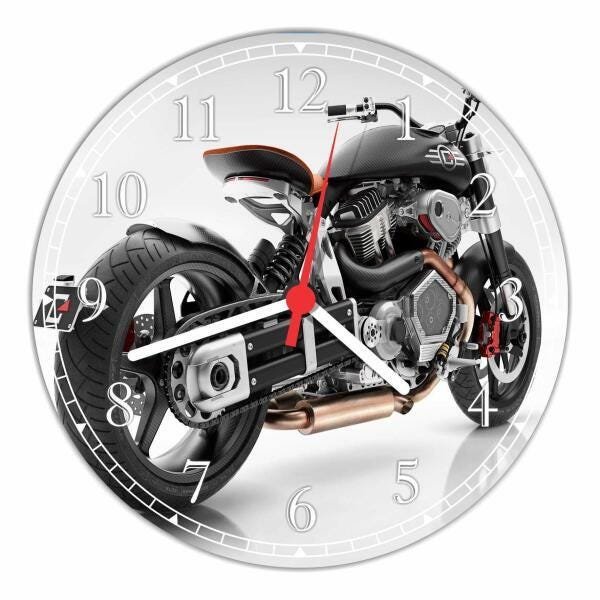 Relógio Parede Moto Vintage Retrô Decoração Quartz - 1