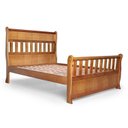 Ver imagem 3 de Conjunto Dormitório Casal com Cama, 2 Mesas de Cabeceira Slim e Baú de Peseira 140cm Nathalia Marrom/Mogno Mel