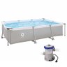 Piscina Estrutural Retangular 3701 Litros com Bomba Filtrante Avenli Jilong 110v - 2