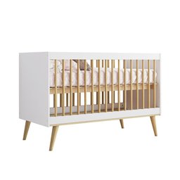Berço 3 em 1 Retrô Lígia Branco Carolina Baby - 1
