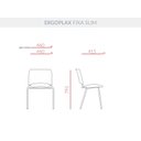Ver imagem 4 de Cadeira Secretaria Ergoplax Fixa Preta