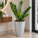 Ver imagem 2 de Vaso de Fibra de Vidro Roma P 50cm Brilhantes e Foscos Decorativo Cinza Claro