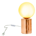 Ver imagem 3 de Abajur Oy Cobre e Branco (d)14cm (a)25.5cm 1xg9 25w - Gl017e