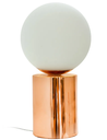 Ver imagem 1 de Abajur Oy Cobre e Branco (d)14cm (a)25.5cm 1xg9 25w - Gl017e