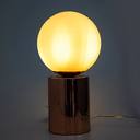 Ver imagem 4 de Abajur Oy Cobre e Branco (d)14cm (a)25.5cm 1xg9 25w - Gl017e