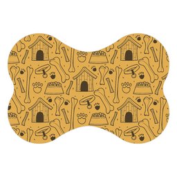 Tapete Comedouro Ração Cachorro Pet Cão Dog Lona Nº5 - 30x44 Arte na Arte Tapete para Comedouro de C - 1