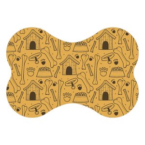 Tapete Comedouro Ração Cachorro Pet Cão Dog Lona Nº5 - 30x44 Arte na Arte Tapete para Comedouro de C