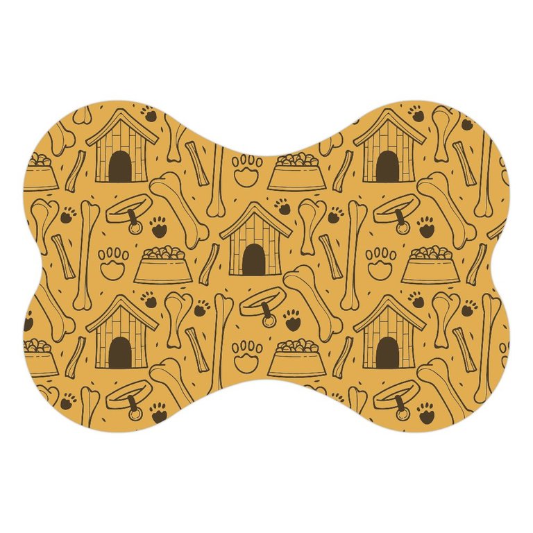Tapete Comedouro Ração Cachorro Pet Cão Dog Lona Nº5 - 30x44 Arte na Arte Tapete para Comedouro de C