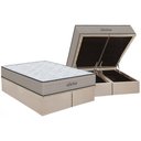 Ver imagem 1 de Cama Box Baú King: Colchão Espuma Orthoflex D45 Genova + Base CRC Suede Clean(193x203)
