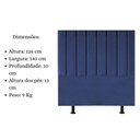 Ver imagem 4 de Cabeceira Estofada Cama Box Casal 140 Cm Alice Suede Cor:azul Marinho