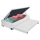 Ver imagem 1 de Bicama Box com Baú Solteirão Branco 96x203x44 V-store