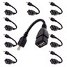 Kit com 10 Cabos Otg para Celular Motorola Samsung Micro USB x USB Fêmea - 1