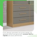 Ver mais imagens de Guarda-roupa Solteiro 2 Portas com Espelho 6 Gavetas Luana