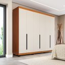 Ver imagem 1 de Guarda Roupa Casal 6 Portas 240cm Madrid Politorno Móveis
