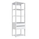 Ver imagem 1 de Estante Livreiro 183x60cm 02 Gavetas Branco Proddy