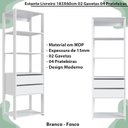Ver imagem 3 de Estante Livreiro 183x60cm 02 Gavetas Branco Proddy