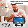 Babá Eletrônica Baby Câmera com Monitor Som Bivolt Branco Tela 4.3 - 4