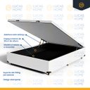 Ver imagem 4 de Cama Box Baú Casal com Colchão de Espuma D45 Strong One Face Branco