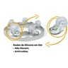 Suporte para Vaso em Alumínio 25cm com Rodízio Silicone em Gel - 4