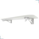 Ver imagem 1 de Mesa Dobrável em Mdp com Suporte 90x40 Cm Branca
