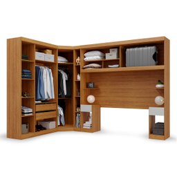 Guarda Roupas Modulado Genova P/ Colchão 1.38 com 2 Mesas Cabeceiras -batrol -freijo/off-white - 3