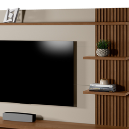 Painel Araruna Freijo Off White para Tv até 65 Polegadas Linea Brasil - 4