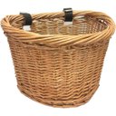 Ver imagem 2 de Cesta Cestinha de Vime para Bicicleta Retrô Vintage com Cinto Fixador