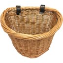 Ver imagem 1 de Cesta Cestinha de Vime para Bicicleta Retrô Vintage com Cinto Fixador