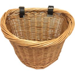 Cesta Cestinha de Vime para Bicicleta Retrô Vintage com Cinto Fixador - 1