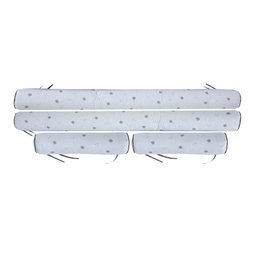 Kit Protetor de Mini Cama 100% Algodão Percal 200 Fios Rolinho Moderninhos 08 Peças:grid Verde - 6