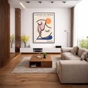 Ver imagem 1 de Quadro Canvas Cubismo de Cristal 90x60cm Mold Branca