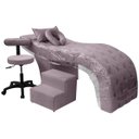 Ver imagem 2 de Kit Maca Estética Charme para Cílios + Mocho + Escada + Capa Veludo Cor:veludo Rosê Envelhecido