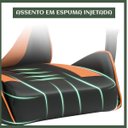 Ver imagem 6 de Cadeira Escritório Gamer Nitro Laranja Ergonômica Couro Sintético Reclinável Altura Ajuste Luvinco