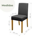 Ver imagem 2 de Kit 4 Cadeiras de Jantar Estofadas Madeira Maciça Multimóveis Cr15021 Madeirado/preto