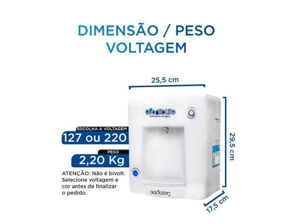 Purificador Aquazon Água Alcalina Com Ozônio 220V - 6