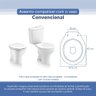 Assento Sanitário Tampa de Vaso Branco Resina Poliester Oval Convencional Universal para Todas As - 3
