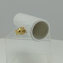 Ver imagem 4 de Vaso Decorativo de Cerâmica Branco 20x10x10cm Enfeite Sala Mesa Estante Aparador