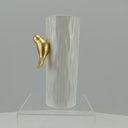 Ver imagem 5 de Vaso Decorativo de Cerâmica Branco 20x10x10cm Enfeite Sala Mesa Estante Aparador
