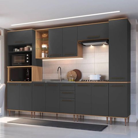Cozinha Modulada Completa 6 Peças com Torre de Fornos 319,6cm Linha Isabelle IS0010 Delmarco