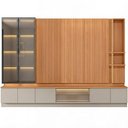 Ver imagem 7 de Rack para Sala com Painel para TV 75 pol Cristaleira LED 335cm Noble L05 Canela Gris Fosco - Lyam