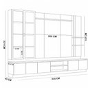 Ver imagem 6 de Rack para Sala com Painel para TV 75 pol Cristaleira LED 335cm Noble L05 Canela Gris Fosco - Lyam